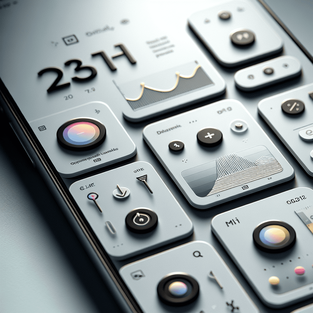 Close-up of a clean and simple user interface on a modern smartphone