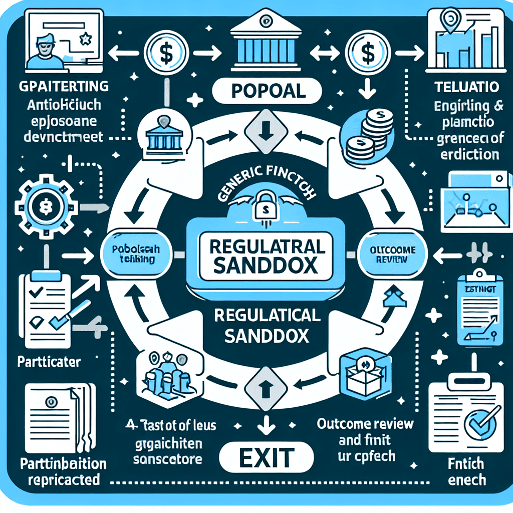 Illustrated diagram showing the key components and process flow of Singapore’s FinTech Regulatory Sandbox