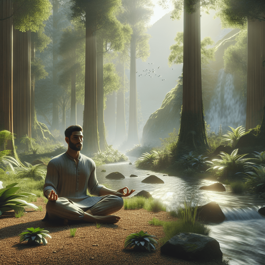 Imagen de una persona meditando en un ambiente tranquilo
