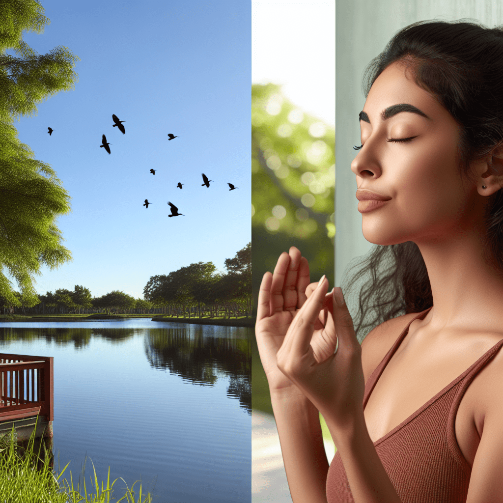 una persona practicando yoga en un ambiente tranquilo, evidenciando paz y concentración
