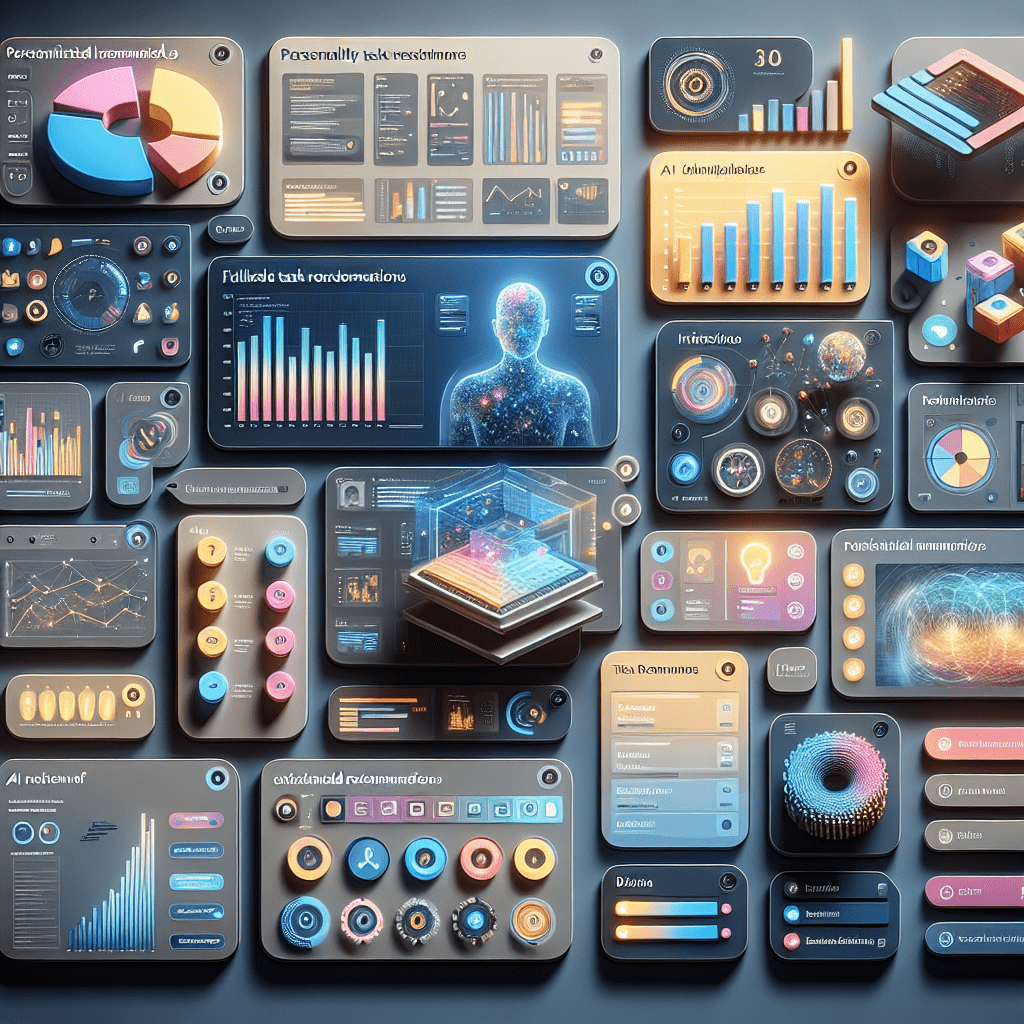 A dashboard displaying personalized task recommendations and prioritization based on AI insights