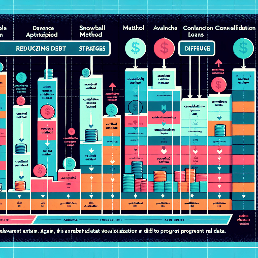 gráfico que muestra diferentes estrategias de reducción de deuda