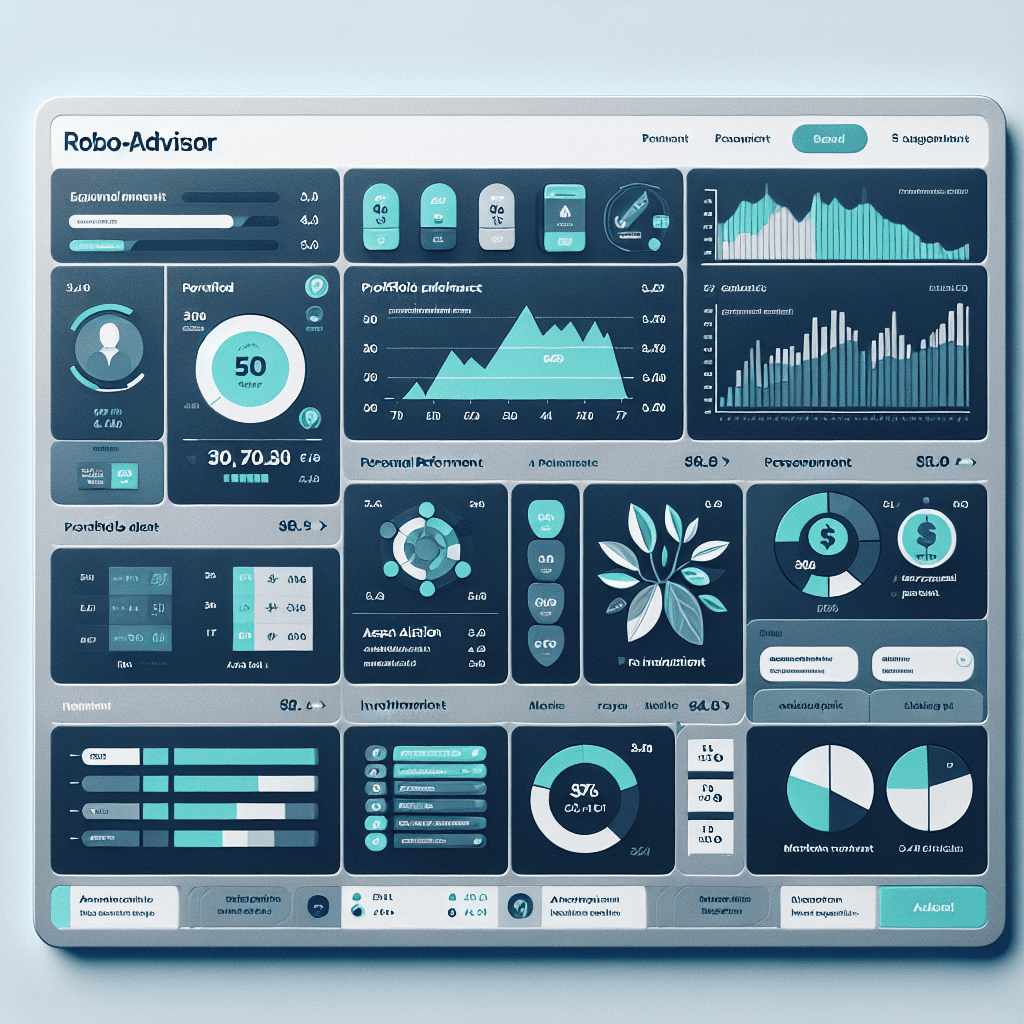An image showing the user interface of a popular Australian robo-advisor platform, with charts, graphs, and personalized investment recommendations