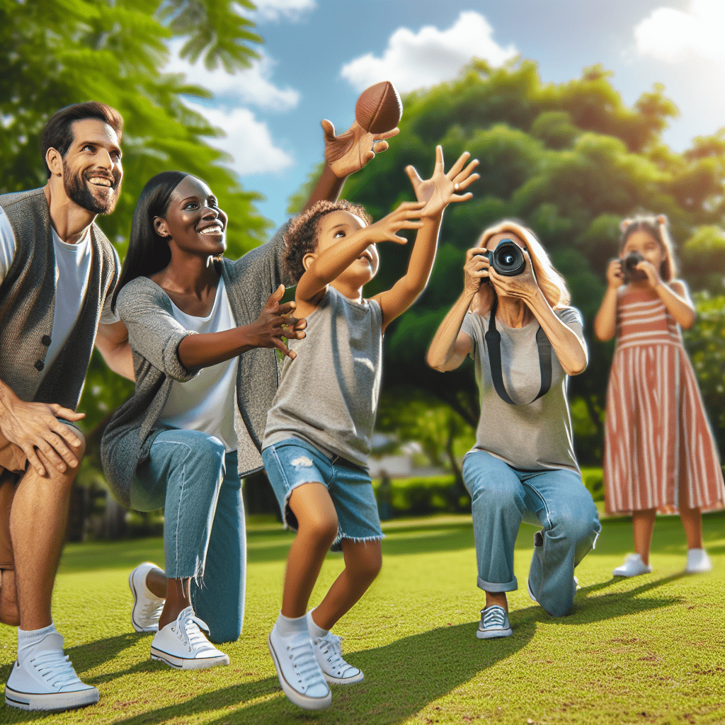 Imagen de una familia disfrutando de una actividad al aire libre, reflejando el tiempo de calidad