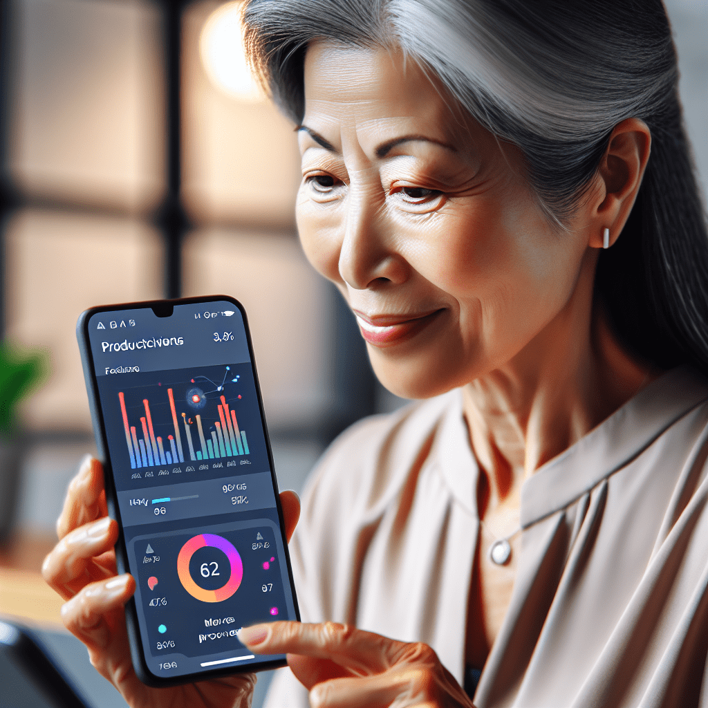 An individual reviewing their productivity insights and focus analytics on an AI-driven time management app dashboard